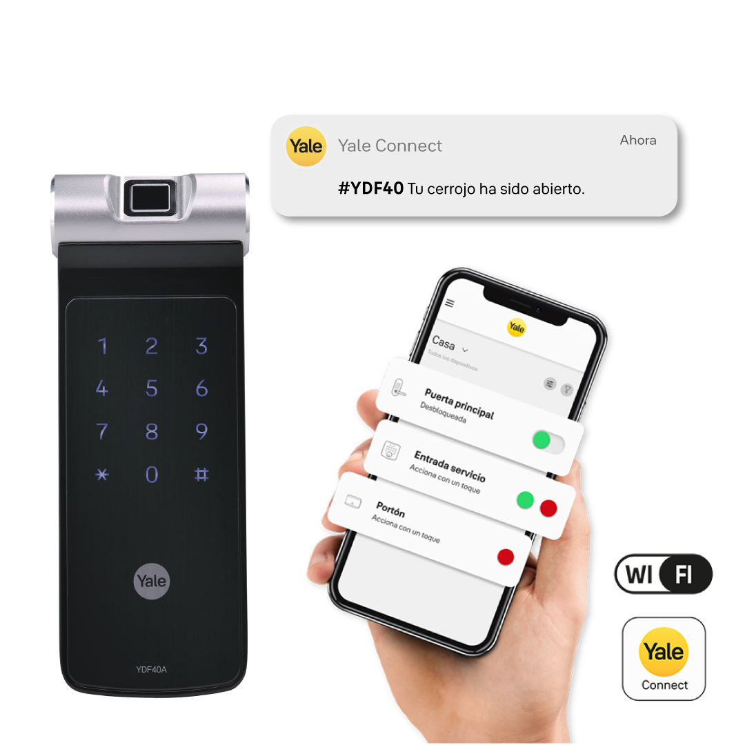 Cerrojo Digital YDF40 Pico de Loro con Kit Yale connect