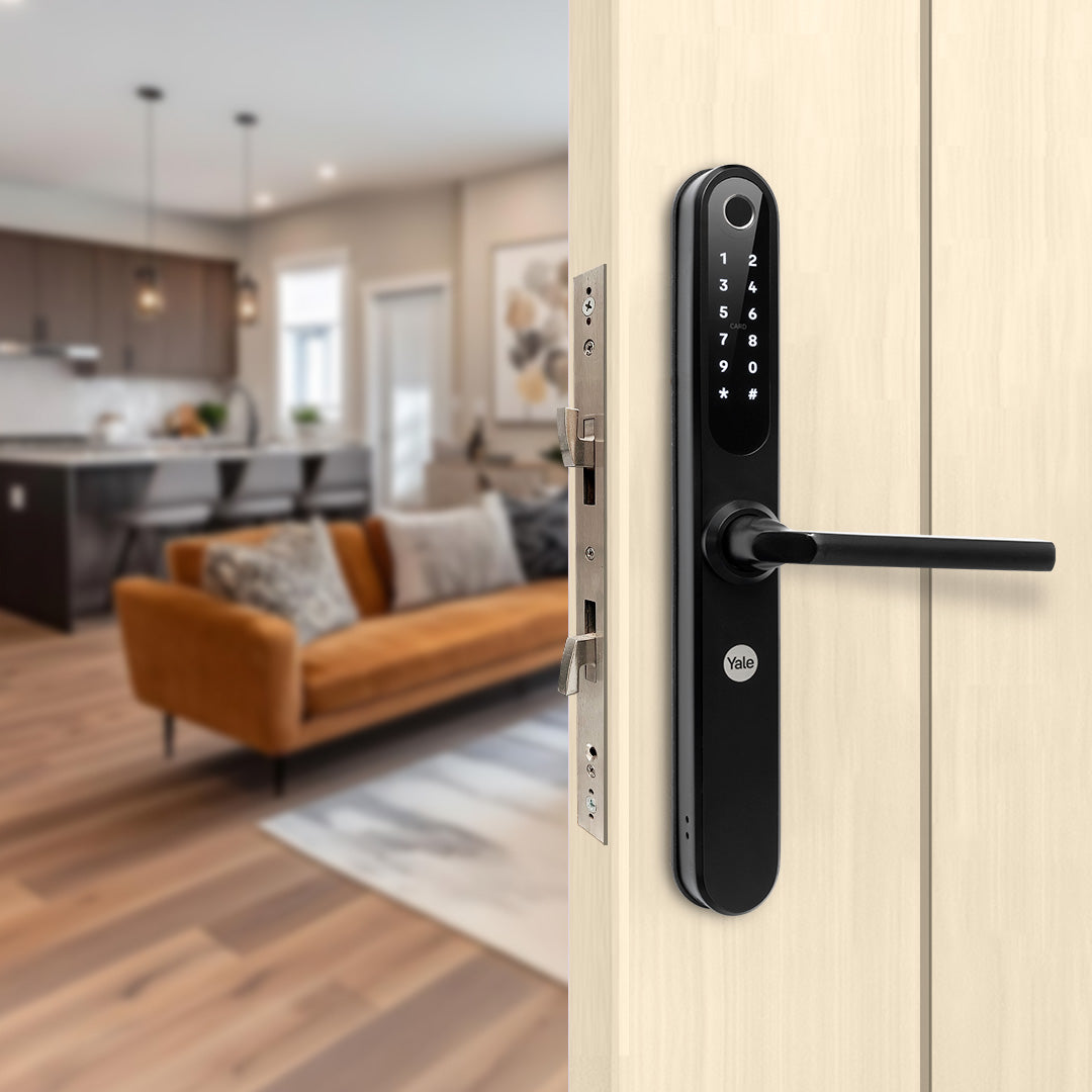 Cerradura Digital YSD100 Negra para Puertas Corredizas + Kit Yale Connect