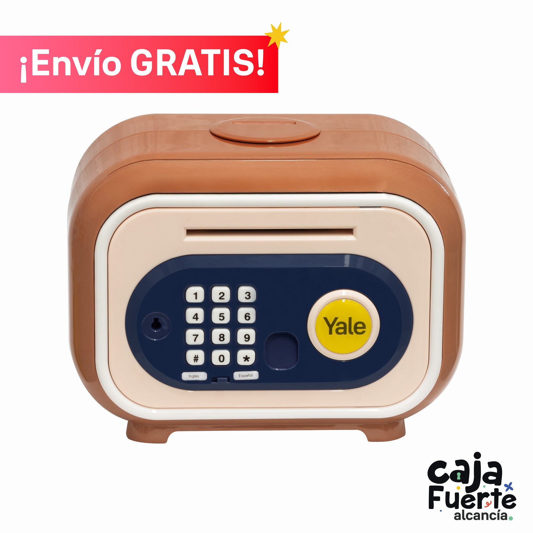 Caja fuerte digital infantil Yale | Huella, código y llave