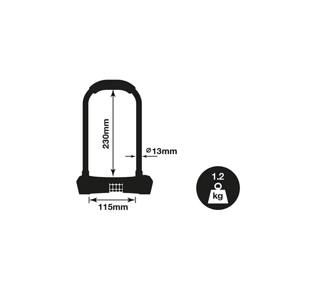 Candado de Bicicleta en U con Combinación YCUL2