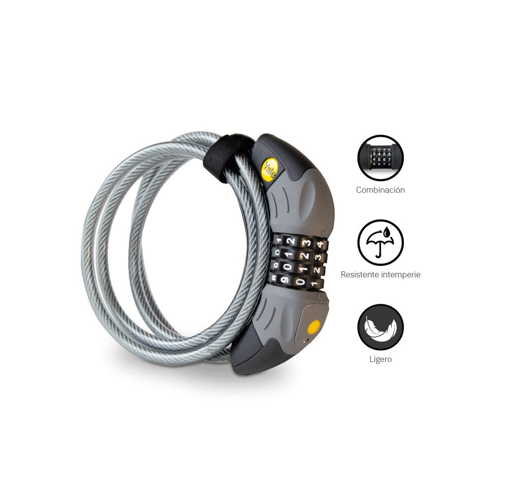 Candado de Bicicleta Tipo Cable con Clave YCC1