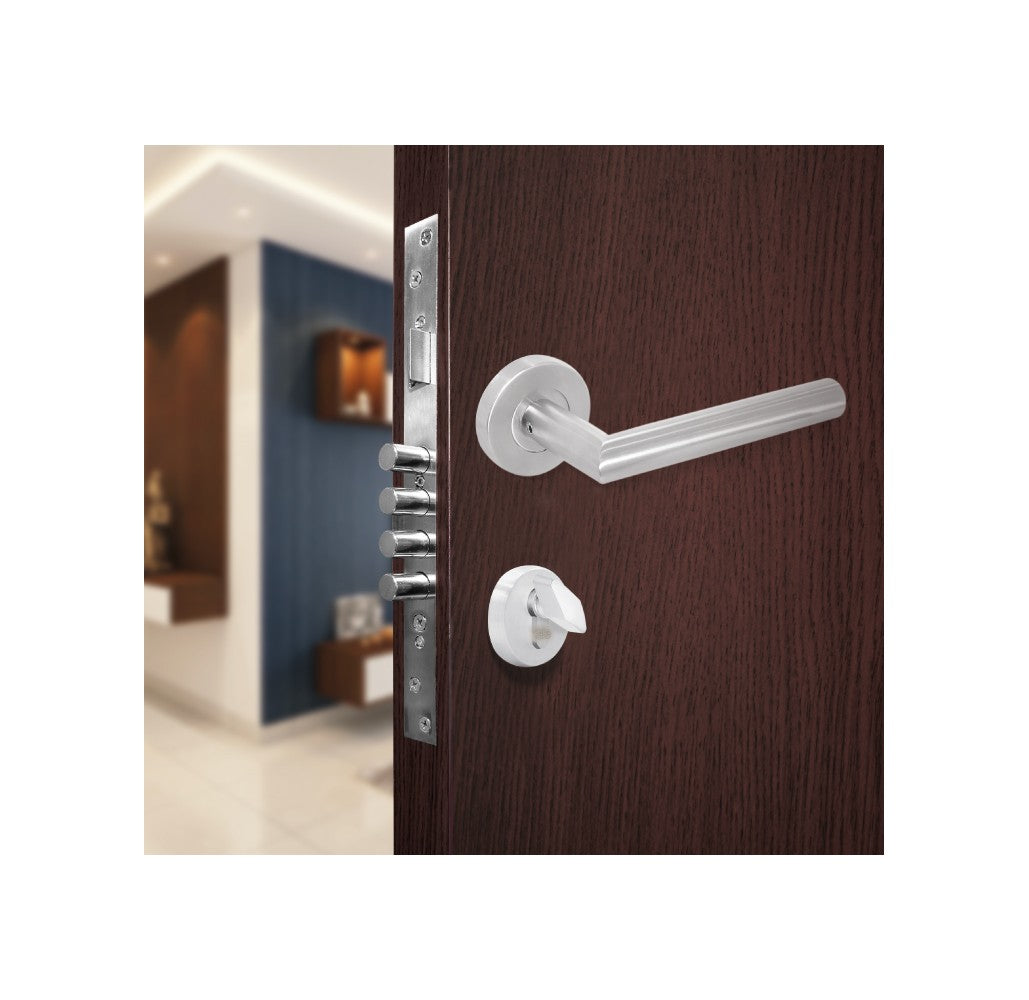 Kit de Cerradura de Embutir de 4 Bulones con Manija Milán