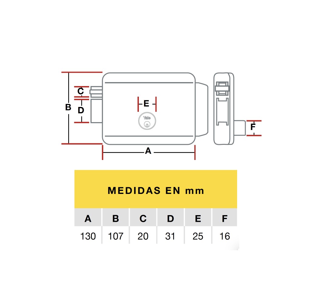 Cerradura Eléctrica Derecha