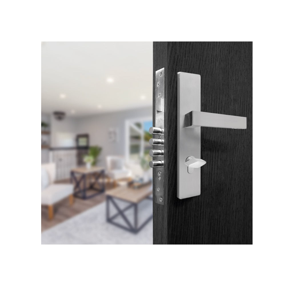 Cerradura de Embutir Bari con Placa Cuadrada