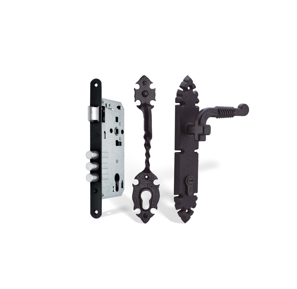 Cerradura Rústica de Incrustar para Puerta de Entrada