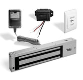 Kit Electroimán 600LB Exteriores +Botón +Buzzer +transformador