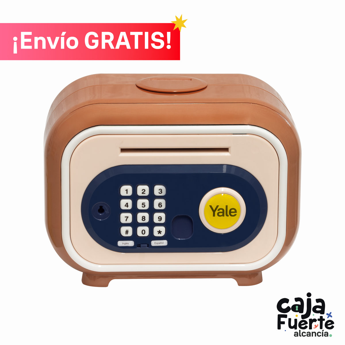 Caja fuerte digital infantil Yale | Huella, código y llave