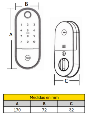 Cerrojo Digital Yale LIA + Kit de Yale Connect