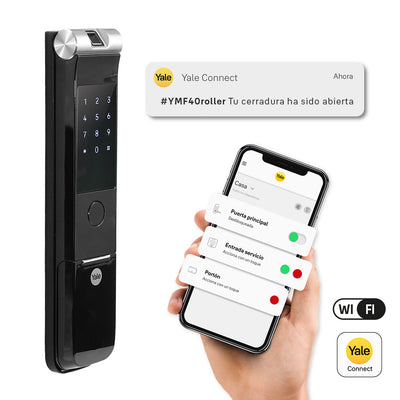 Cerradura Digital YMF40 Roller + Kit yale connect - para puertas con haladera o manija