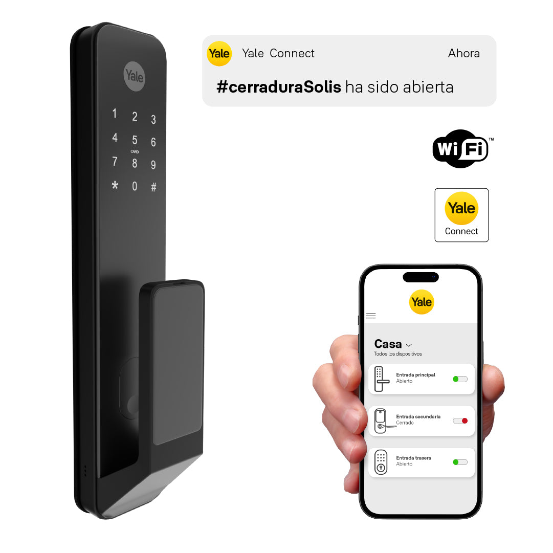 Cerradura Digital SOLIS + Kit Yale Connect