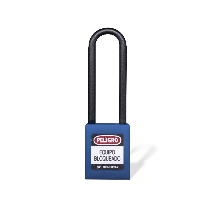 Candado Gancho Largo Nylon-Dieléctrico Azul