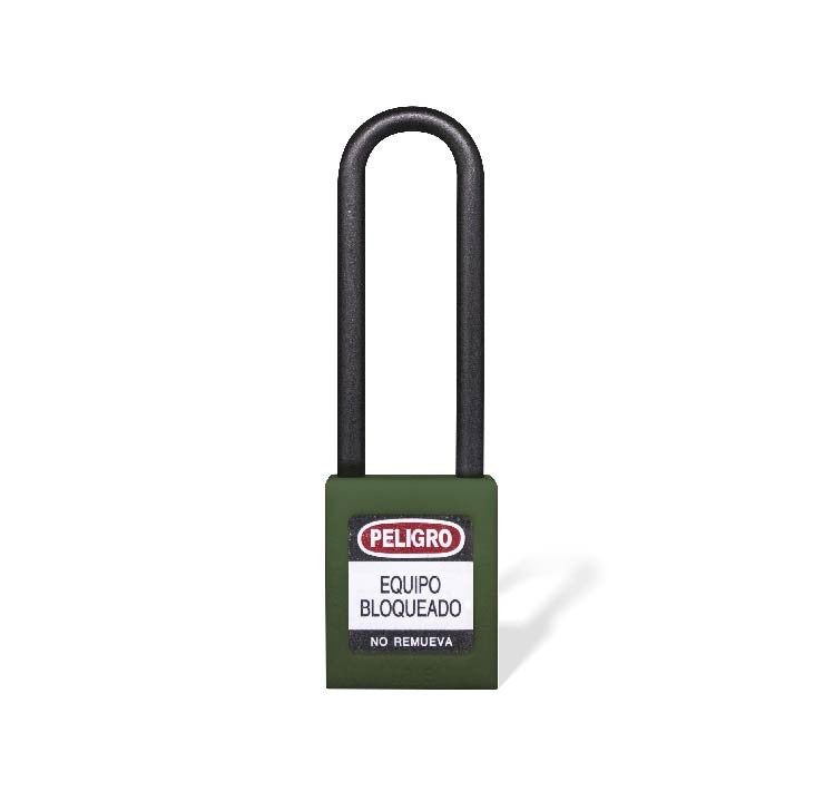 Candado Gancho Largo Nylon-Dieléctrico Verde