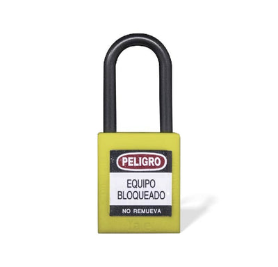 Candado Gancho Nylon Amarillo