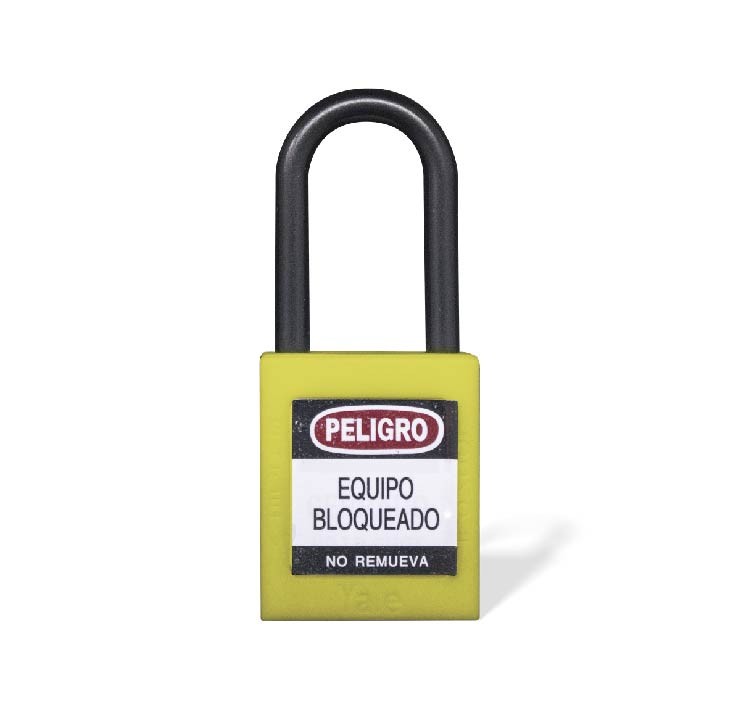Candado Gancho Nylon Amarillo