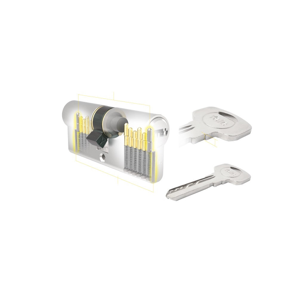 Kit Cerradura de Incrustar 4 Bulones con Manija Bari