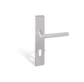 Kit Cerradura de Incrustar 4 Bulones Manija Milán Placa Cuadrada Cilindro Llave Mariposa 62 mm